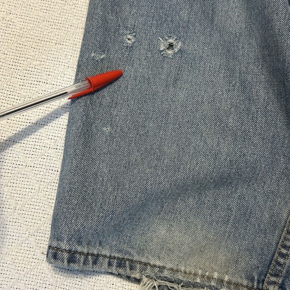 Levis 550 Jeans Mens 36x32 Relaxed Fit Western Cowboy Blue Denim Distressed - Picture 15 of 16